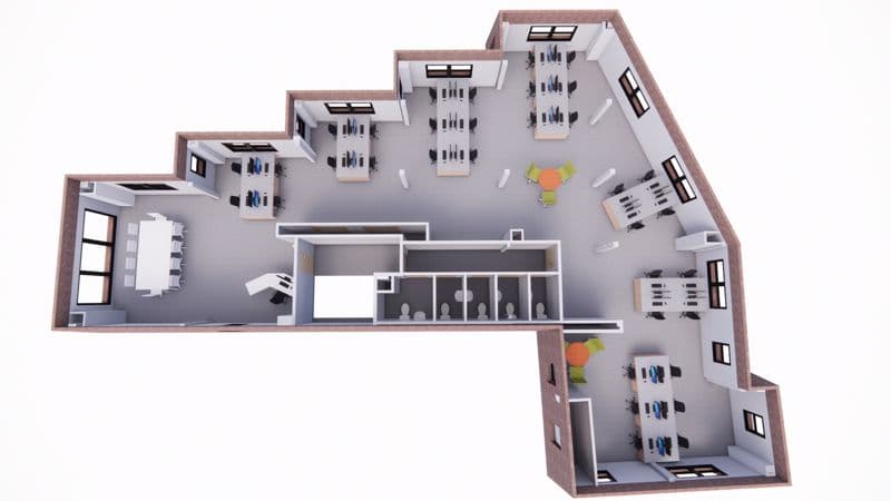 7 - Floorplan (CGI) (South at top of picture)